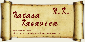 Nataša Kasavica vizit kartica